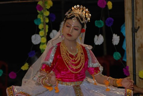 Glimpses of Rasalila dance at ISKCON temple, Imphal, Manipur