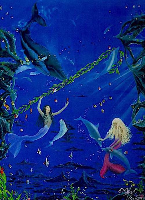 2mysticmoons: mermaidenmystic:Mermaid’s Playground by Ann Van Eps Love this and Doreen’s Magical Mer