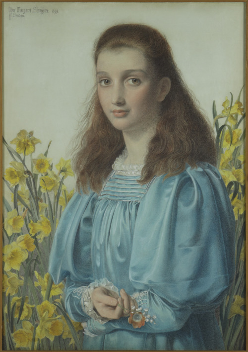 Olive Margaret SlaughterFrederick Sandys (British; 1829–1904)1899Colored chalk and graphite on cream