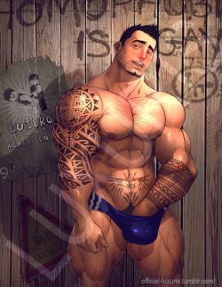 official-luxuris:  My last Bara image for 2012, and I hope make more for the next years :D