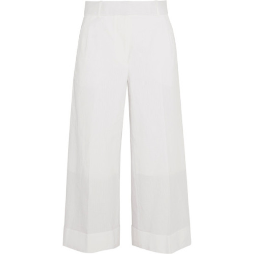 Thom Browne Cotton-blend cloqué culottes ❤ liked on Polyvore