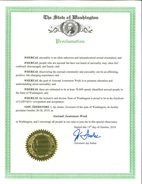 redbeardace:Asexual Awareness Week has been formally recognized by the Governor of the State of Wash