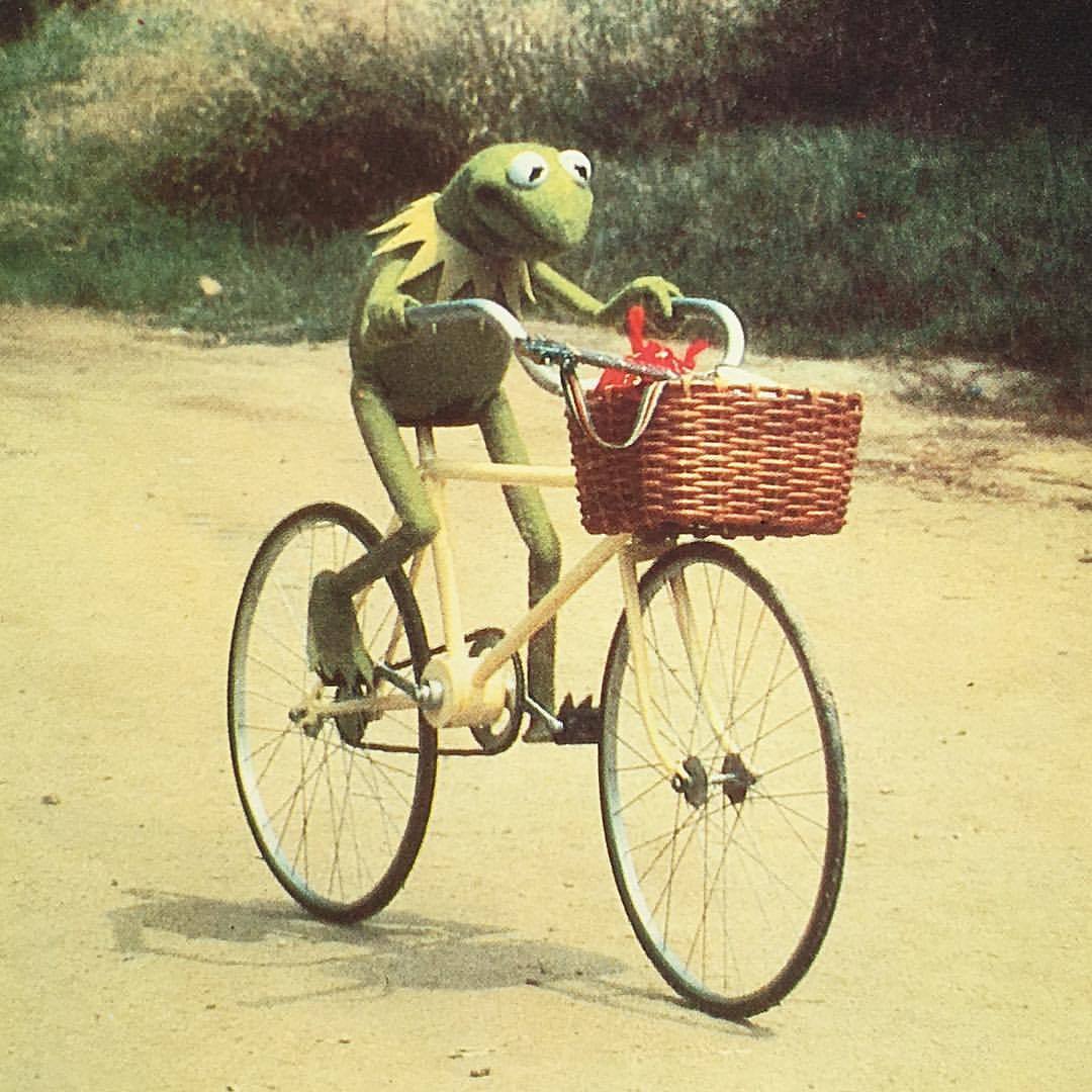 jimhenson-themuppetmaster: Kermit the Frog Bicycle Photos 