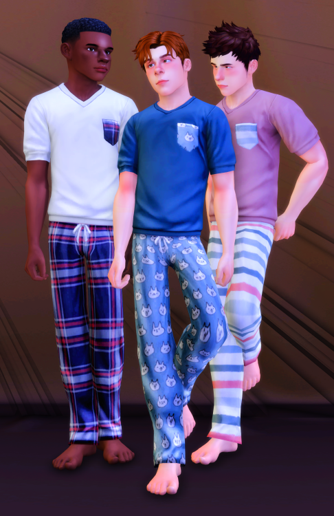 Pillow Talk Pjs Set (BGC)BGC MeshMasc frame - Teen to Elder33 swatchesFull-body outfitPatterns: @mii