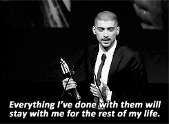 Zayn’s acceptance speech