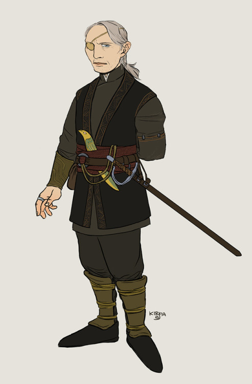 My character for a one-shot game we had a few months ago. He’s a human rogue, who used to be a very 