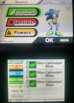 pk-fuk-u: partyinthecloudkingdom:  pk-fuk-u:  If you don’t have a custom sonic with only speed upgrades why not  Because your attack is like -130 how is that possible???  Who needs attack when you’re running into the nth dimension 