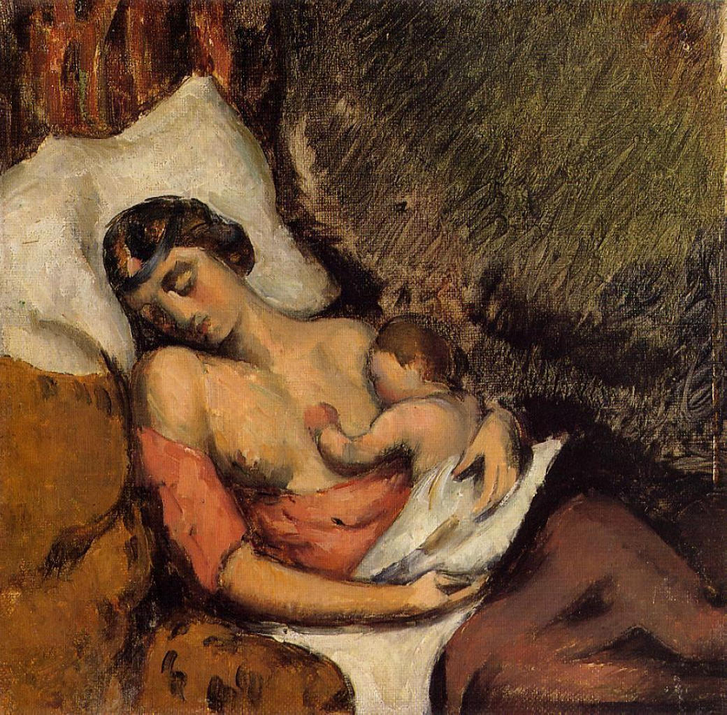 fleurdulys:  Hortense Breastfeeding Paul - Paul Cezanne1872
