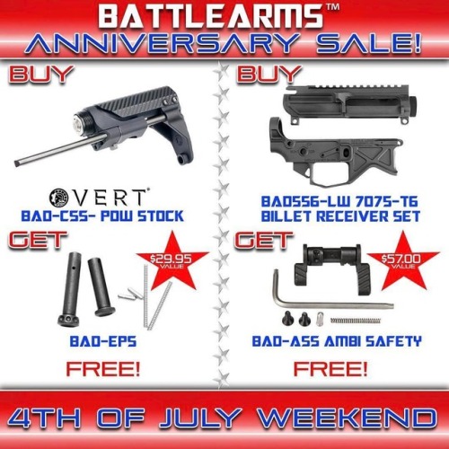 #Repost @battlearms ・・・ BATTLEARMS’ Anniversary SALE on 4th of July Weekend IS ON!!! >> 