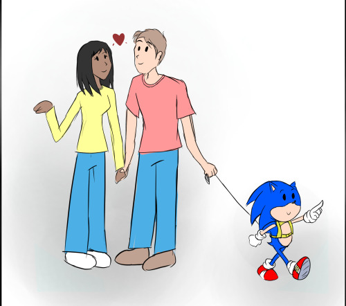 sonicmiku:  A cute couple and their hedgehog son. Just saw the Sonic Movie, it was great