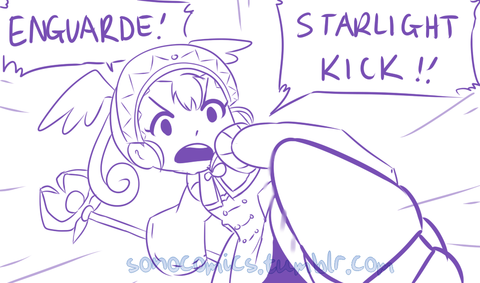 sonocomics: The fact that Melia can just kick a dinosaur down is amazing to me Click