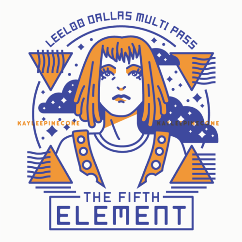 Fifth Element pint glass design for a local film event.