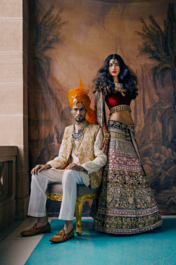 exquisite-bitch:   The November issue of Vogue India spotlights wedding style in this marvelous shoot photographed by Signe Vilstrup  😦 