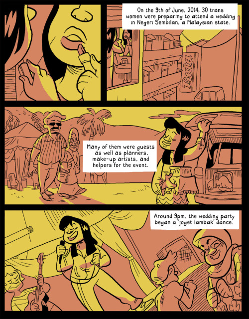 princessnellancholy:  chaosdad:  My comic, “Not A Crime”, about the arrest and persecution of transwomen in Malaysia is finally ready! read the rest of the comic at my website http://www.kazimirlee.com/not-a-crime.html.   Everybody read this,the stories