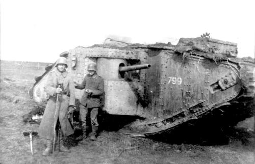 Captured Mark IV tank