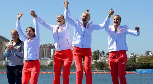 Bronze Medal for Poland at Olympic Games in Rio, 2016.Women’s Quadruple Sculls rowing team.  Maria S