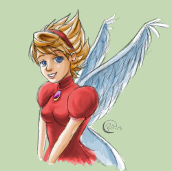 guardianrandy:  Doodle a Day. Colored version of my Nina doodle from Breath of Fire III.