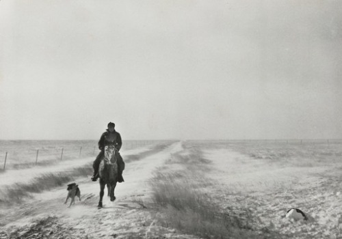 joeinct:Riding in the Snow, Lyman County South Dakota, Photo by John Vachon, 1940