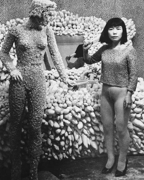 pressworksonpaperblog:yayoi kusama, from “the driving image” show, 1964. from allan kaprow’s book, “