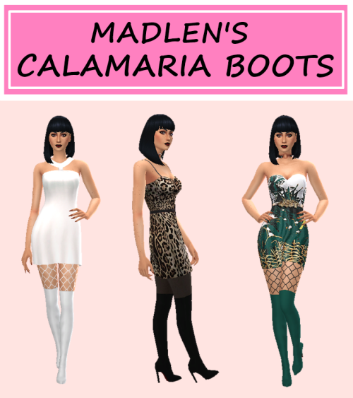 sims4sue: DOWNLOAD: MADLEN’S CALAMARIA BOOTS These thigh high boots were made for my Simblreen