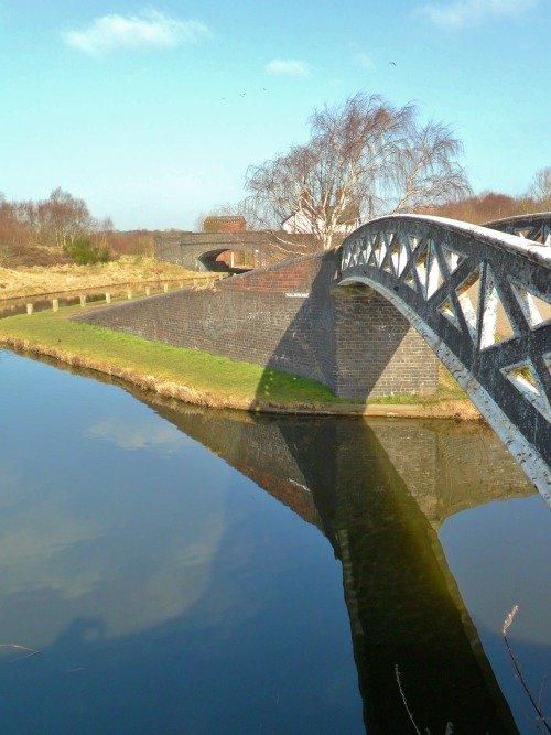 vwcampervan-aldridge: Footbridge over the canal at Pelsall, Walsall, England All Original Photograph