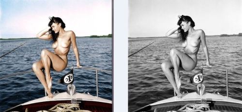 Bettie Page on boat, restoration 