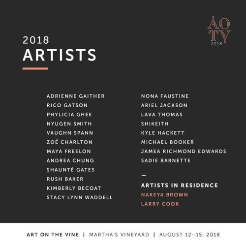 Excited to be a part of this great lineup of artists for Art on the Vine this coming August in Marth