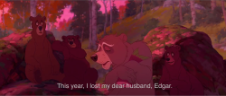 michellelestuff:  This movie came out back in 2003. 12 years later, it becomes a meme.   Wait. This line was from Brother Bear? Really?!?
