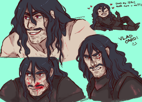 thiscatdraws:Vladcard for arikatu-chan!!! I love me some jumbo spicy dad Alucard ;)))) the best Aluc