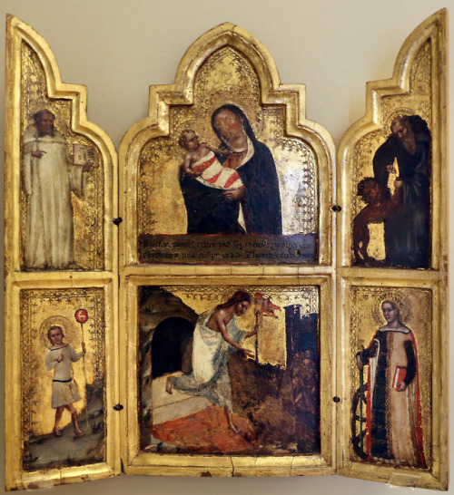 Madonna and child, saints and scenes from the life of Christ by Tommaso da Morena , c.  1345-55 