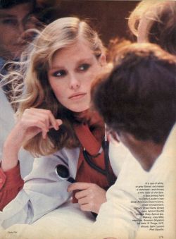 the-original-supermodels: Beauty: The New Reality - Vogue US (1981)Nancy Donahue  by Denis Piel