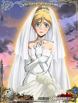 Special Bride Historia Card (”Pure White Goddess”) From The Snk X Holy War Cerebus