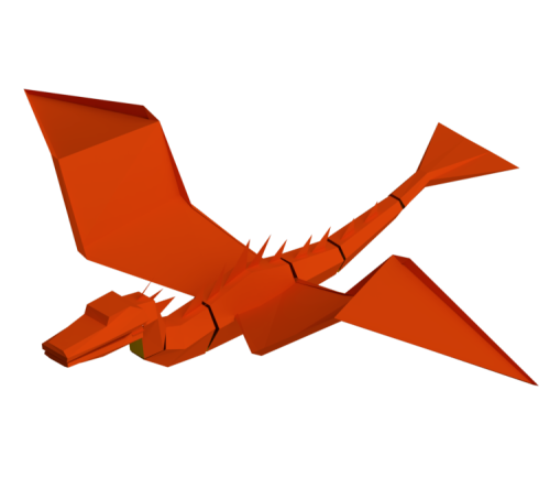 lowpolyanimals: Dragon from Sega Saturn Developer Kit