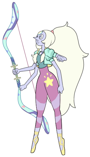 velveeta-akita: My ideas for what Opal would look like after the season finally.  1 has pants with mesh cut outs and a star that’s more forward facing.  2 gives Opal shorts and the star is on her side.