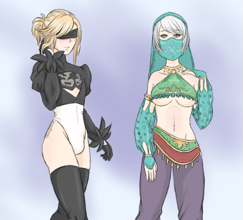 starrypierrot:  so I really like Gerudo Link, and I really like 2B, and then I had an amazing though
