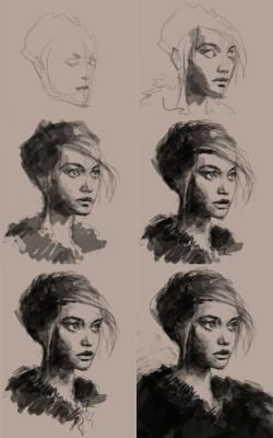 anatoref:    Create illustration from portrait drawing   