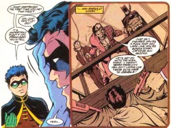 yellowcape:  - Knightfall: Batman: Prodigal: Robin 0 Dick vs Two-Face - part one. It’s not long since I posted this same story from Robin Year One. Dcik will always blame himself for this, no matter how many times he’s reassured that he did as best
