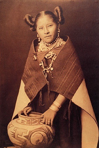 mortuus-lamia:1. Kiowa Girl, Indian Portrait by Edward Curtis. 2. Spokane Indian woman, ca. 1897 3. 