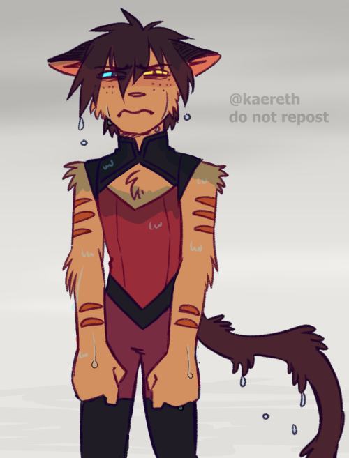 Catra looking angry after getting doused with water somehow for a kofi :3c