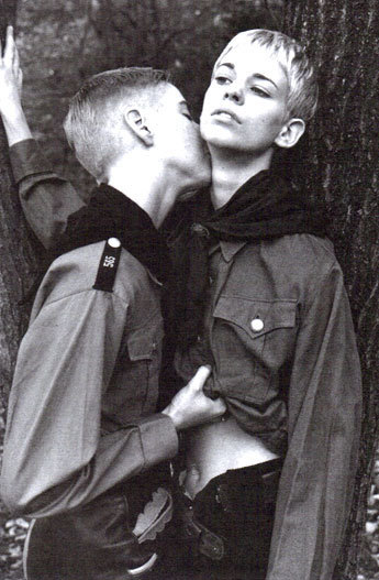 medusa-the-gorgon:  “I think I must be the only person to ever photogreaph dykes in Hitler Youth boy-scout uniforms. A lot of these man-hating bitches consider themselves ‘some kind of boy’ anyway. They were happy to play the roles of Gay boys