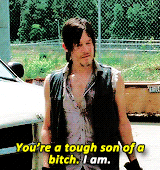 hershelgreene:    You walk outside, you risk your life. You take a drink of water,