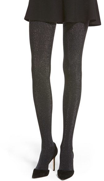 See more at Fashion Tights DONNA KARAN NEW YORK DKNY METALLIC KNIT TIGHTSA silvery shine glitzes up 