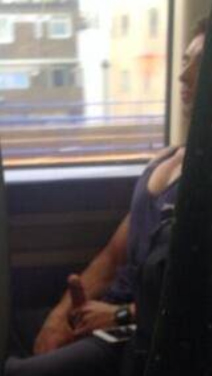 jayboys:  Hot lad wanking on the train today porn pictures