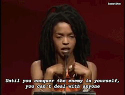 holybolognajabronies:  guitarsandcontrabandx:  armedintervention:  yyoungblood:  listen  Lauryn Hill has such infinite wisdom. Sometimes I wish she wasn’t a raging homophobe 😔  She’s homophobic?   Blsvk culture and rap culture are both tied to
