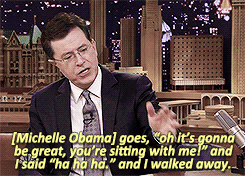 beeishappy:  TSJF | Stephen sits next to The First Lady.