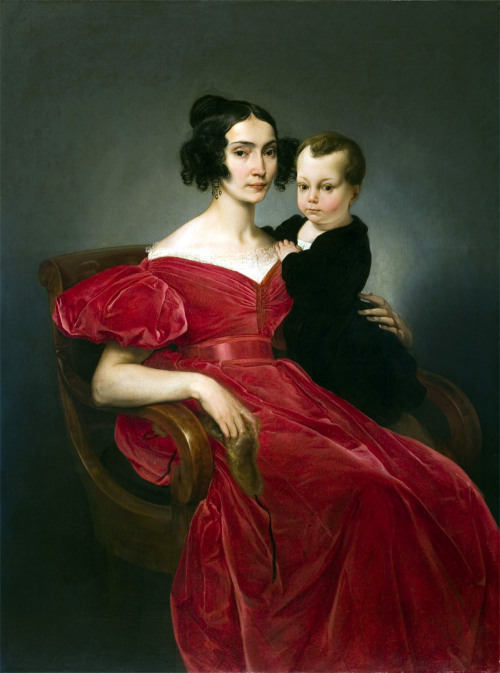 Countess Teresa Zumali Marsili with Her Son Giuseppe by Francesco Hayez, 1833