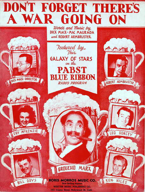 The Pabst Blue Ribbon show which Groucho appeared often during the 1940’s.