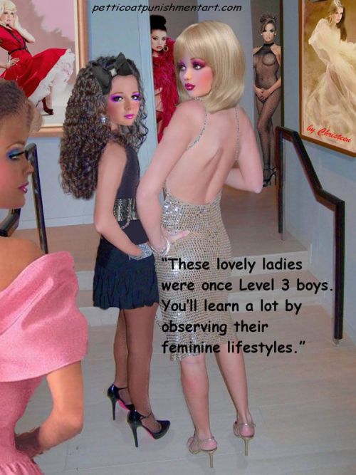 felicitycindy: Chris dressed as a girl, is learning how to act like a female from the older boys. Ho