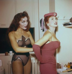 damsellover:  Julie Newmar and Tina Louise