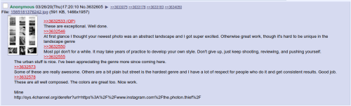 I love going onto the interest chans on a messageboard because while they’re not free of internet vi